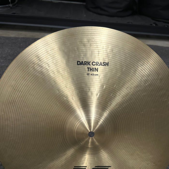 Zildjian 17" K Dark Thin Crash Cymbal - Free Shipping