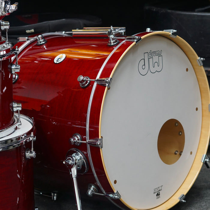 DW Design Series 4 Piece Drum Set - Cherry Stain - 10/12/16/22