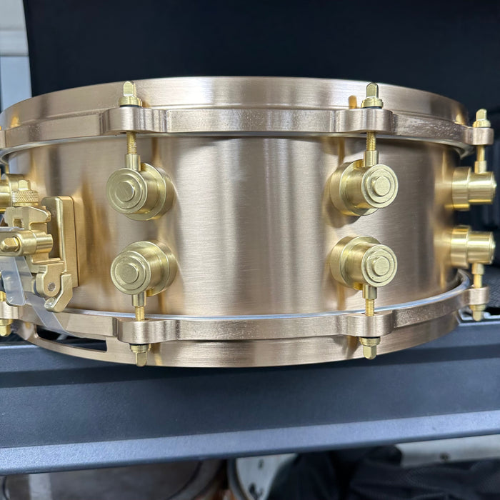 DW MFG Limited Edition True-Cast Bronze Snare Drum W/ Case - #69 of 100 - 14" x 5" - Free Shipping