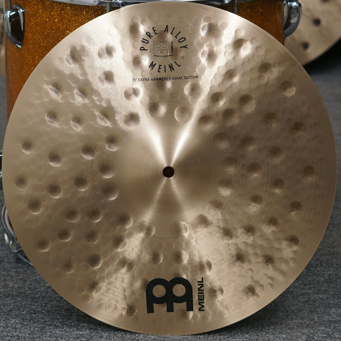 Meinl 15" Pure Alloy Extra Hammered Hi Hat Cymbals - Free Shipping