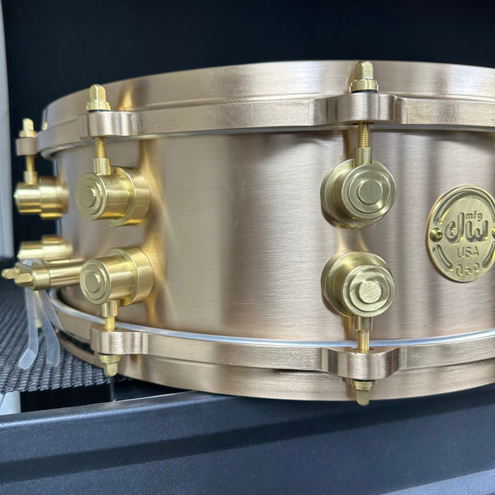 DW MFG Limited Edition True-Cast Bronze Snare Drum W/ Case - #69 of 100 - 14" x 5" - Free Shipping