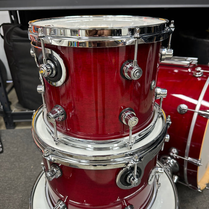 DW Design Series 4 Piece Drum Set - Cherry Stain - 10/12/16/22