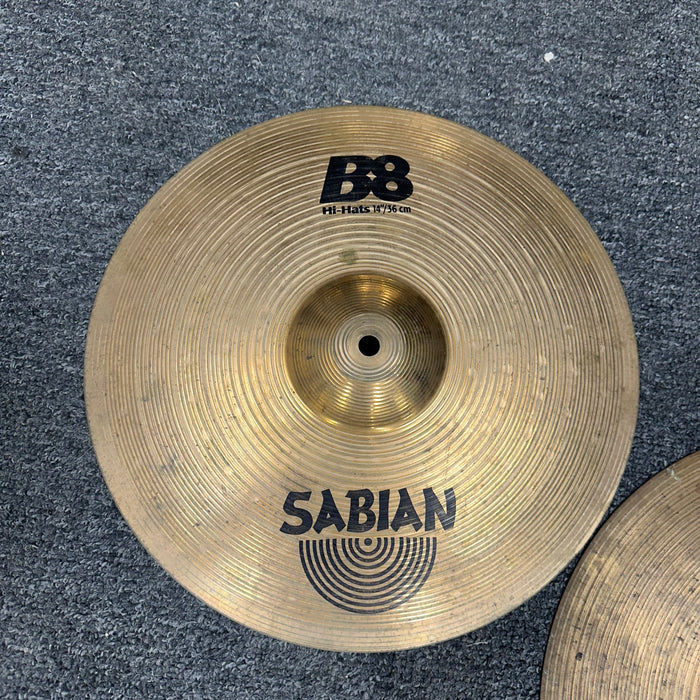 Sabian 14" B8 Hi Hat Cymbals - Free Shipping