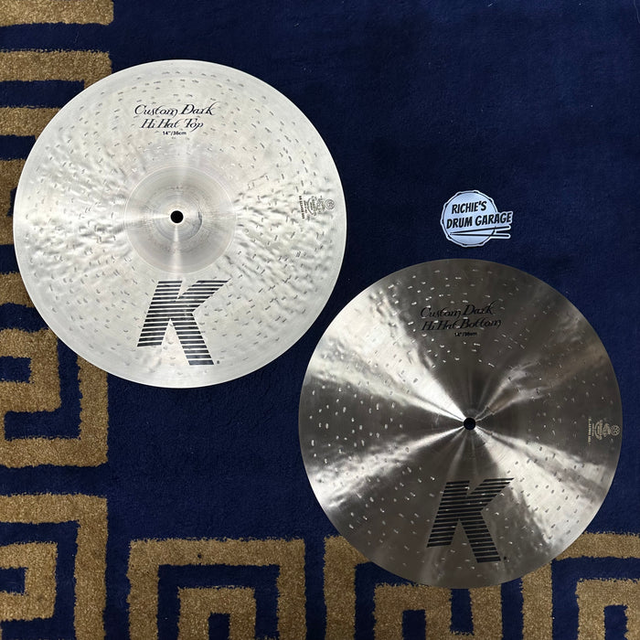 Zildjian 14" K Custom Dark Hi Hat Cymbals - Free Shipping