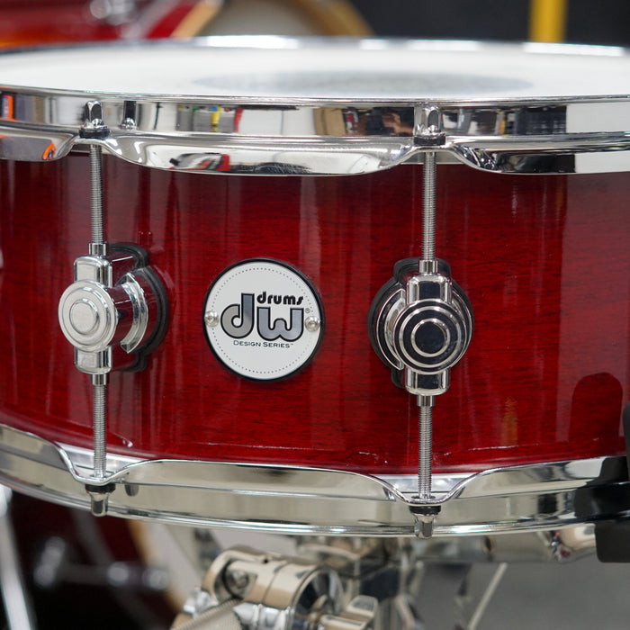 DW Design Series Snare Drum - Cherry Stain - 14" x 5.5”