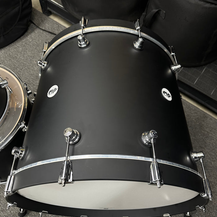 DW Design Series 4 Piece Drum Set - Satin Black - 10/12/16/22