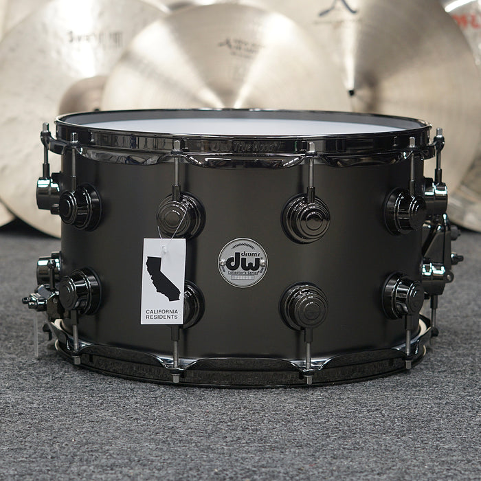 DW Collector's Series Satin Black Over Brass Snare Drum - OPEN BOX - 14" x 8"