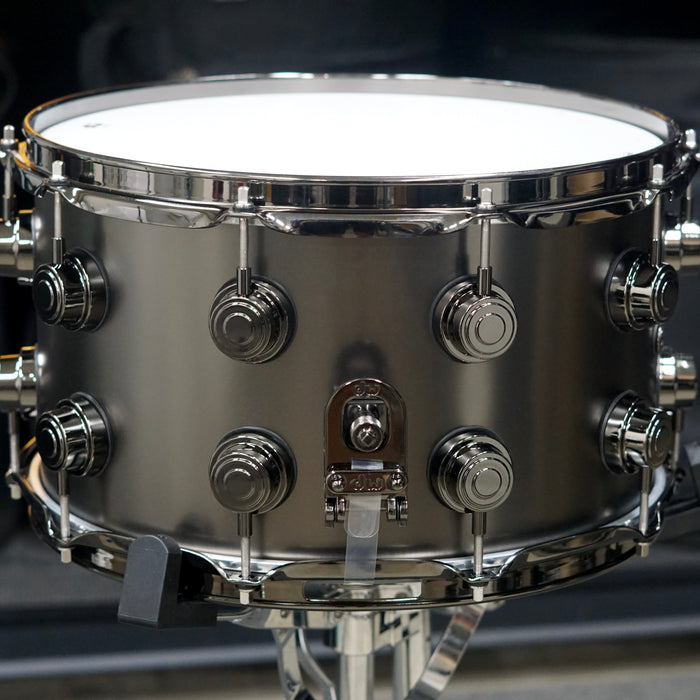 DW Collector's Series Satin Black Over Brass Snare Drum - OPEN BOX - 14" x 8"