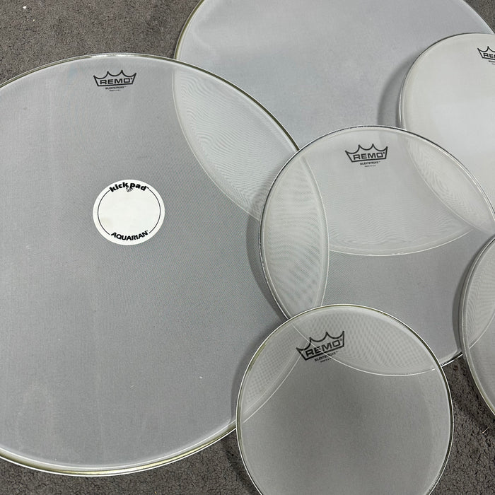 Remo Silentstroke Drum Heads 6 Pack - 10/12/13/14/22/22 - Free Shipping
