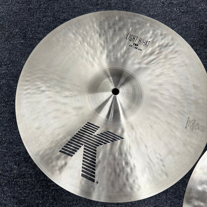 Zildjian 15" K Series Light Hi Hat Cymbals - Free Shipping