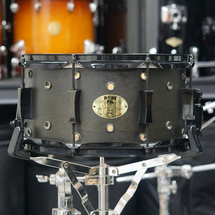 Pork Pie Little Squealer Snare - Black Ebony Satin - 13" x 7"