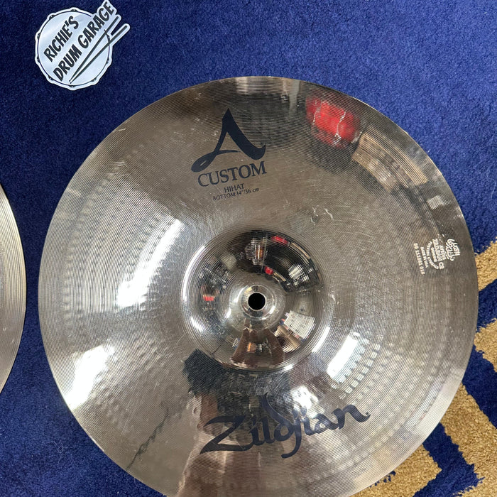 Zildjian 14" A Custom Hi Hat Cymbals - Free Shipping