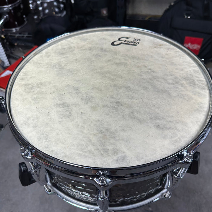 Gretsch Hammered Black Steel Snare Drum - 14" x 6.5"
