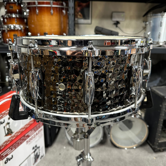 Gretsch Hammered Black Steel Snare Drum - 14" x 6.5"