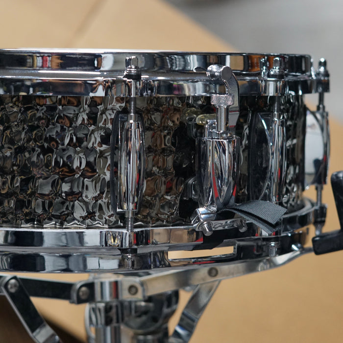 Gretsch Hammered Black Steel Snare Drum - 14" x 5"