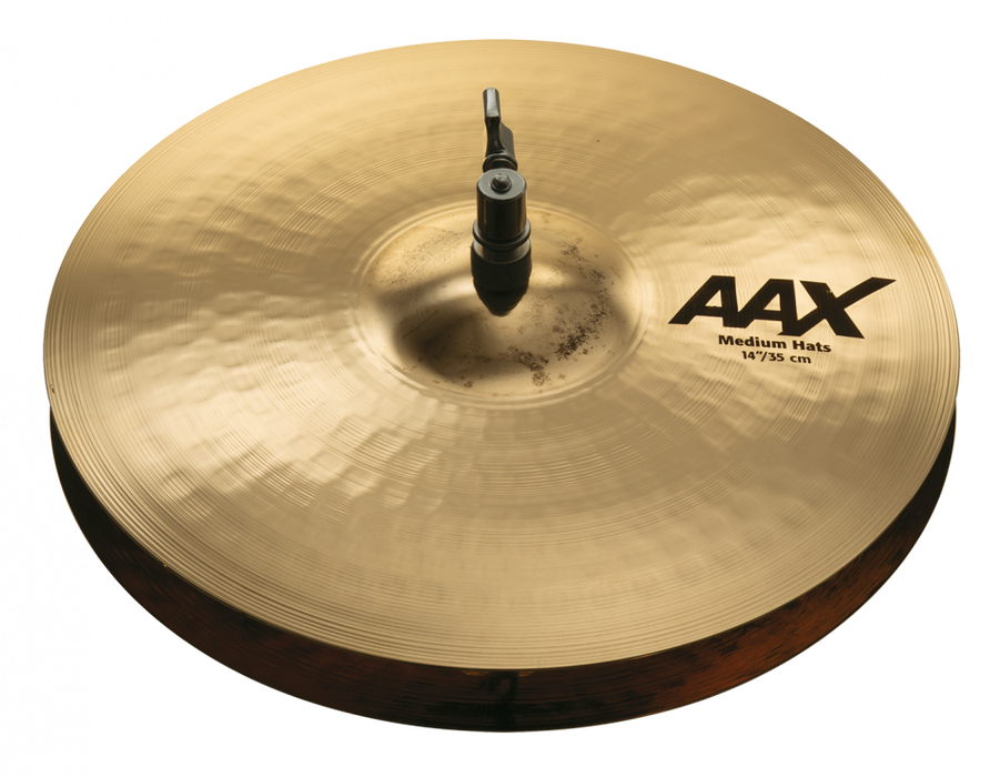 Sabian 14" AAX Medium Hi Hat Brilliant Finish Cymbals - NEW - FREE SHIPPING