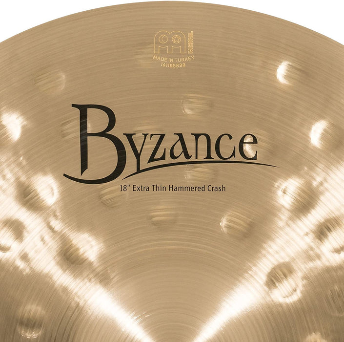 Meinl 18" Byzance Traditional Extra Thin Hammered Crash Cymbal - NEW