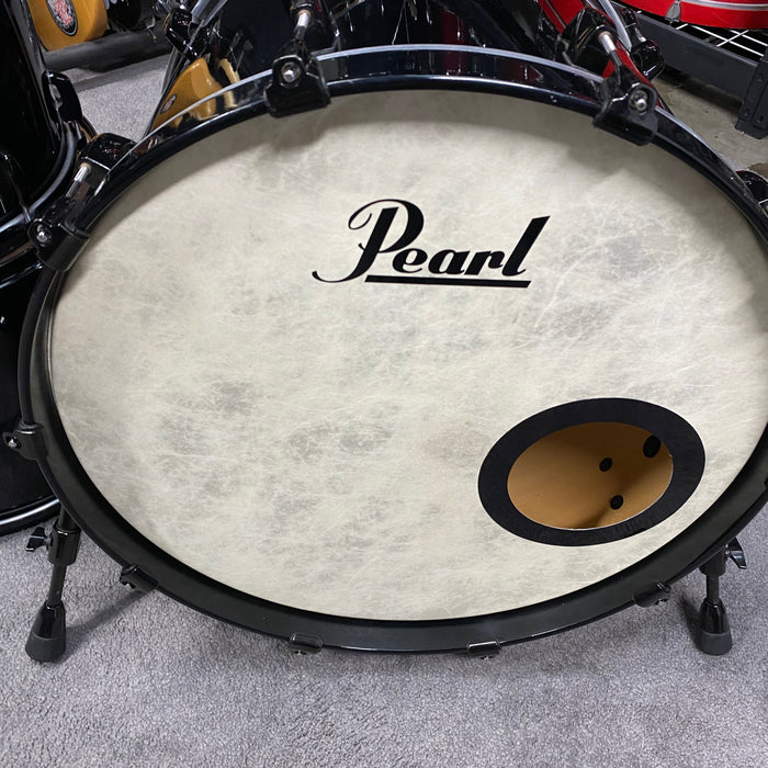 Pearl Masters Custom Extra Maple - Black Lacquer - 10/12/14/16/22
