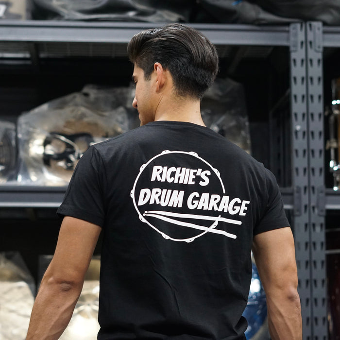 Richie's Drum Garage T-Shirt - Black - Free Shipping