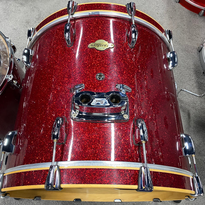 Pearl Masters Maple 5 Piece Drum Set - Red Sparkle - 8/10/12/16/22