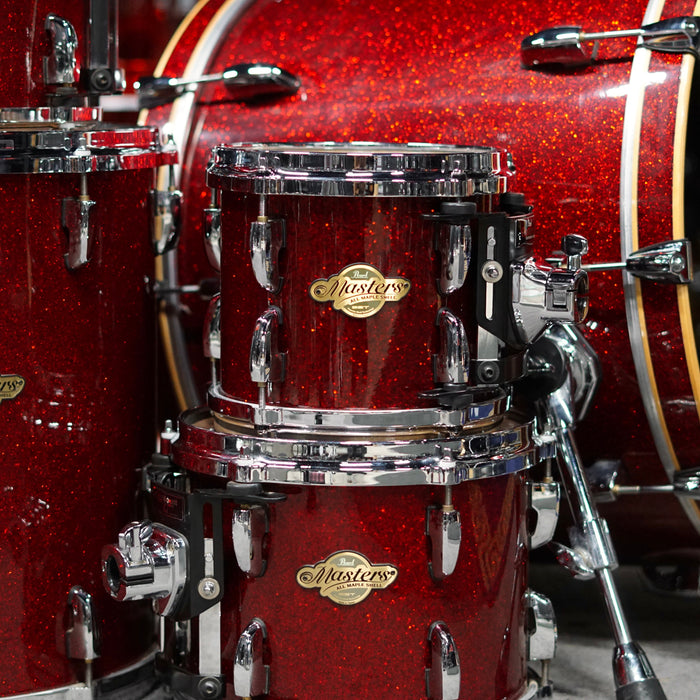 Pearl Masters Maple 5 Piece Drum Set - Red Sparkle - 8/10/12/16/22